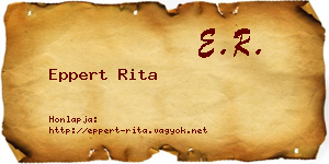 Eppert Rita névjegykártya